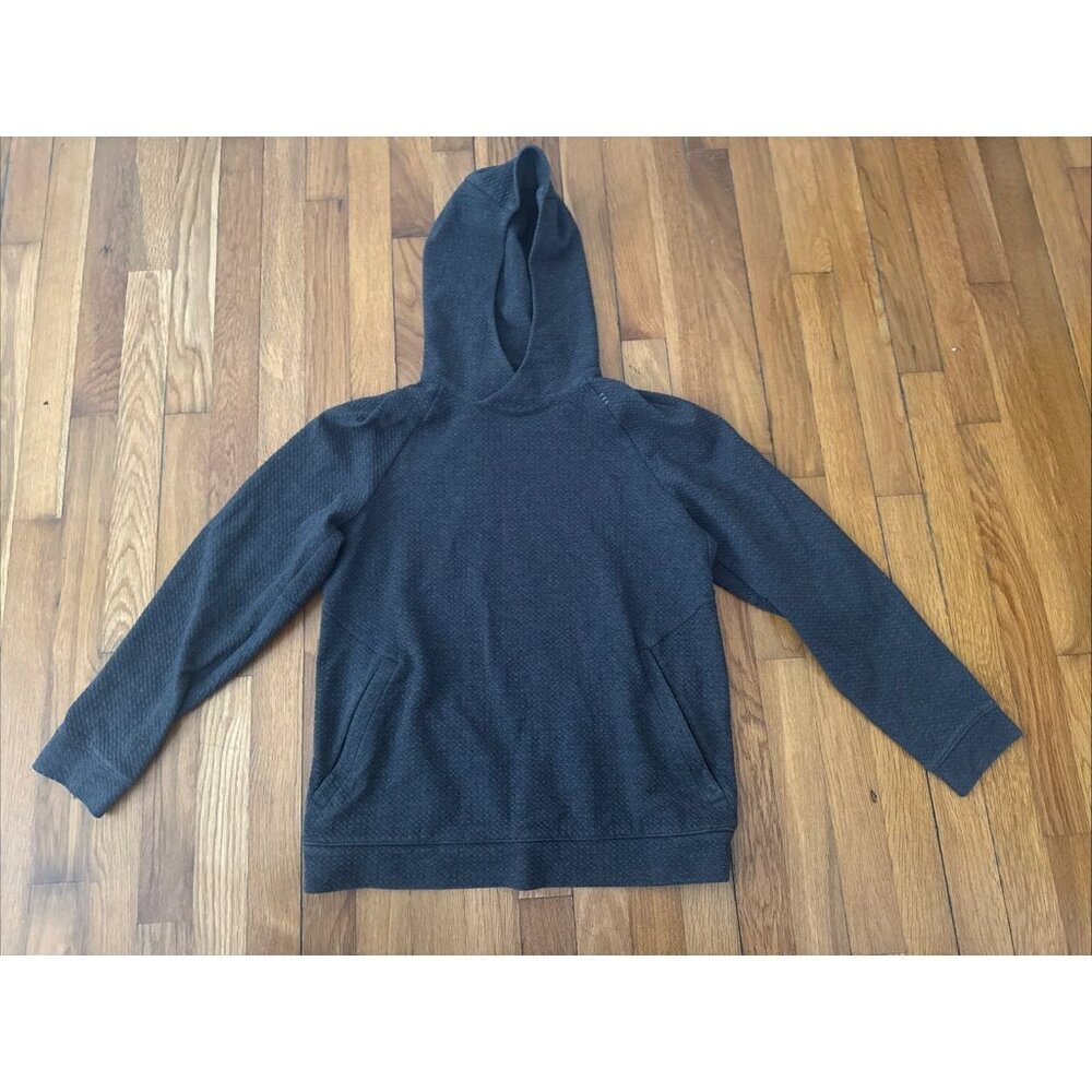 Lululemon Women's Gray Hoodie Zip Pockets Waffle Knit Size XS